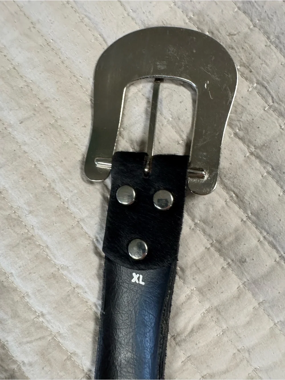 N/A black leather